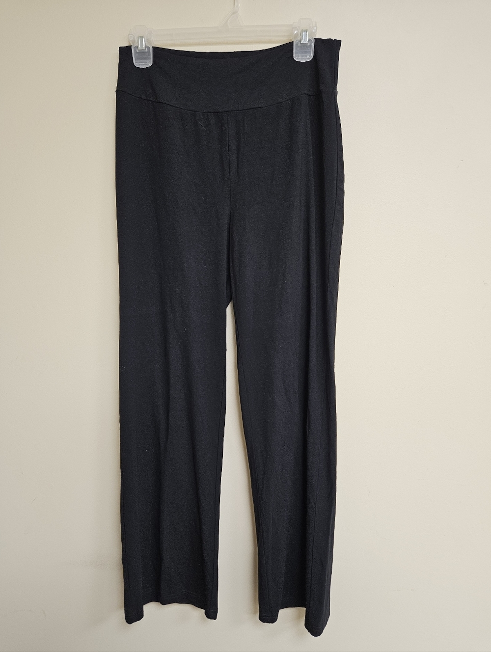 Sivana Bamboo Luxe Pants Womans M Black Wide Leg Leggings Soft Stretch Lounge